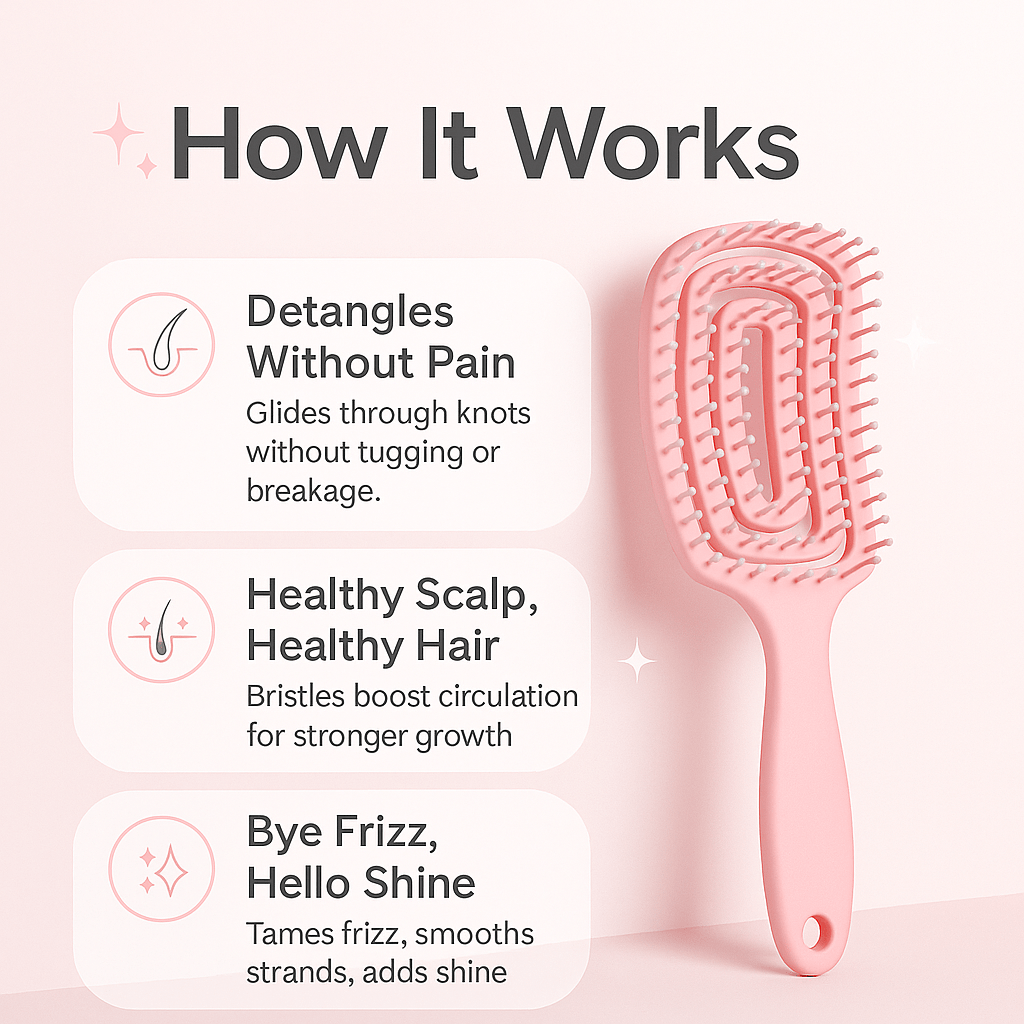 Pain - Free Detangling Brush - Elanuri